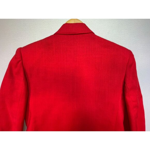 Vintage Park Square Womens Blazer & Pencil Skirt Set Size 6 Red Formal - Picture 9 of 15